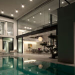 Aussenansicht eines modernen Hauses bei Licht - - Aston Estates - Ihr deutscher Bauträger in Marbella